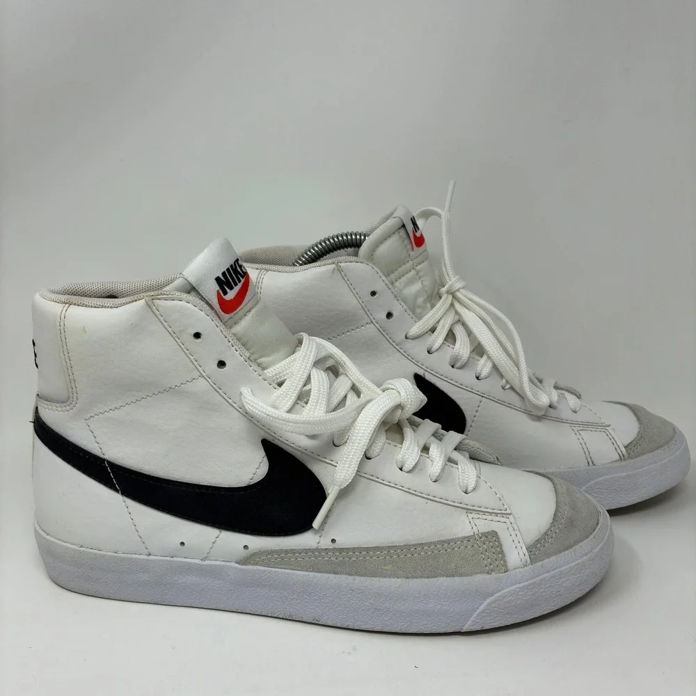 Nike Blazer Mid '77 GS DA4086-100 Youth 6.5Y White Black High Top Sneakers